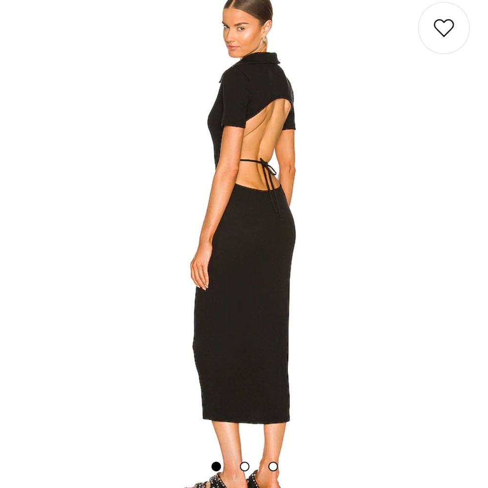 Revolve L'Academie Alessa cut-out midi dress in black size S